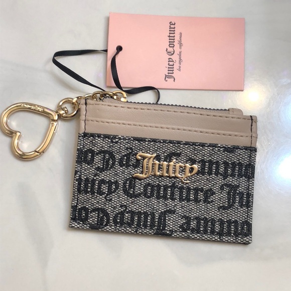 Juicy Couture Black Beige Sandstone Spring Fling ID Card Case NWT - Picture 10 of 16